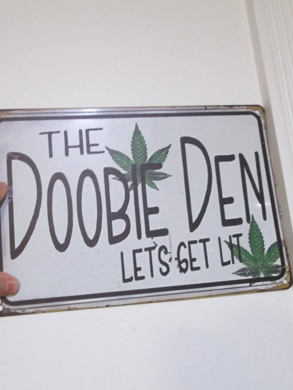 Lets Get Lit Doobie Den man cave Lounge room sign Novelty fun!